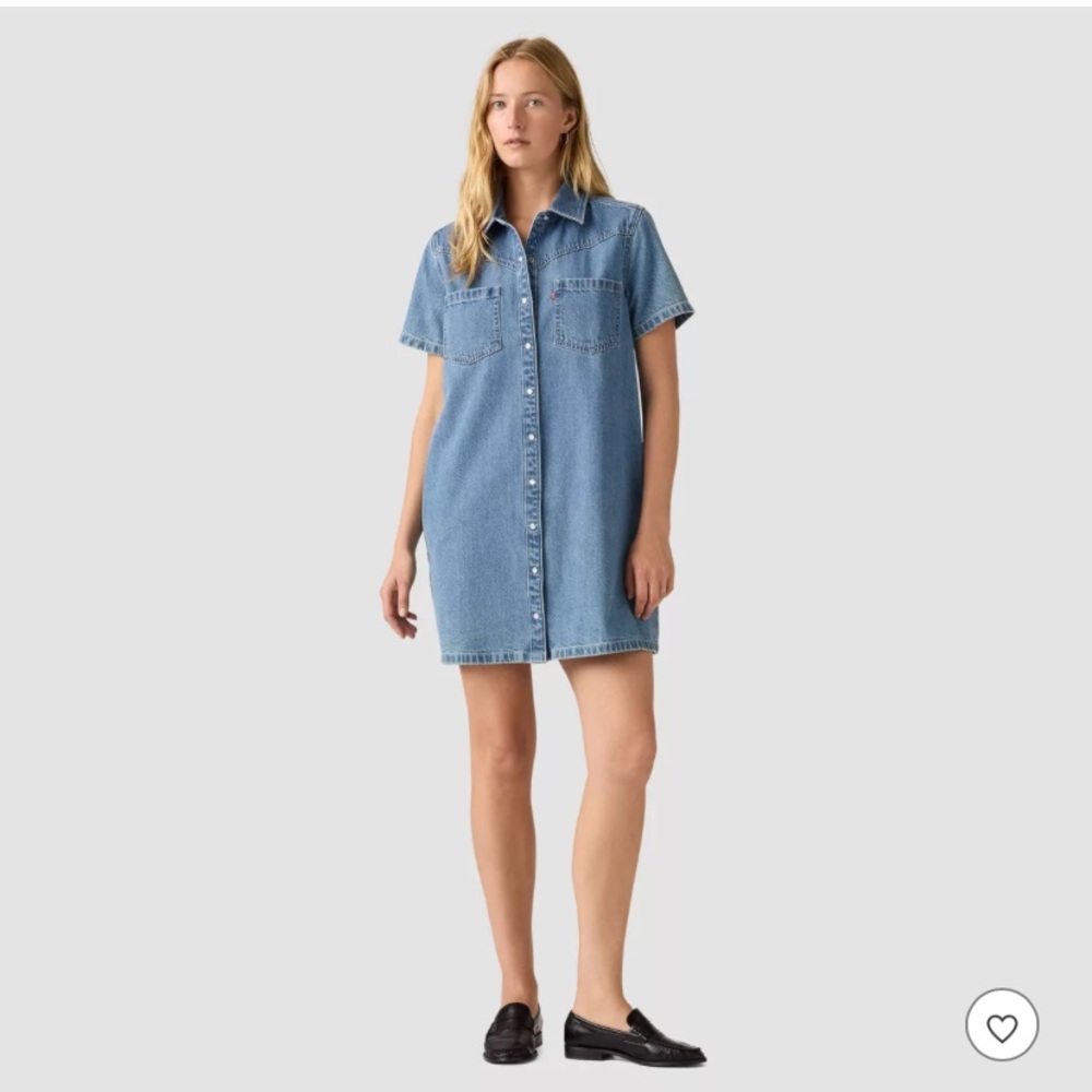 Levi's Casual Blue Denim Button Down Shirt Dress